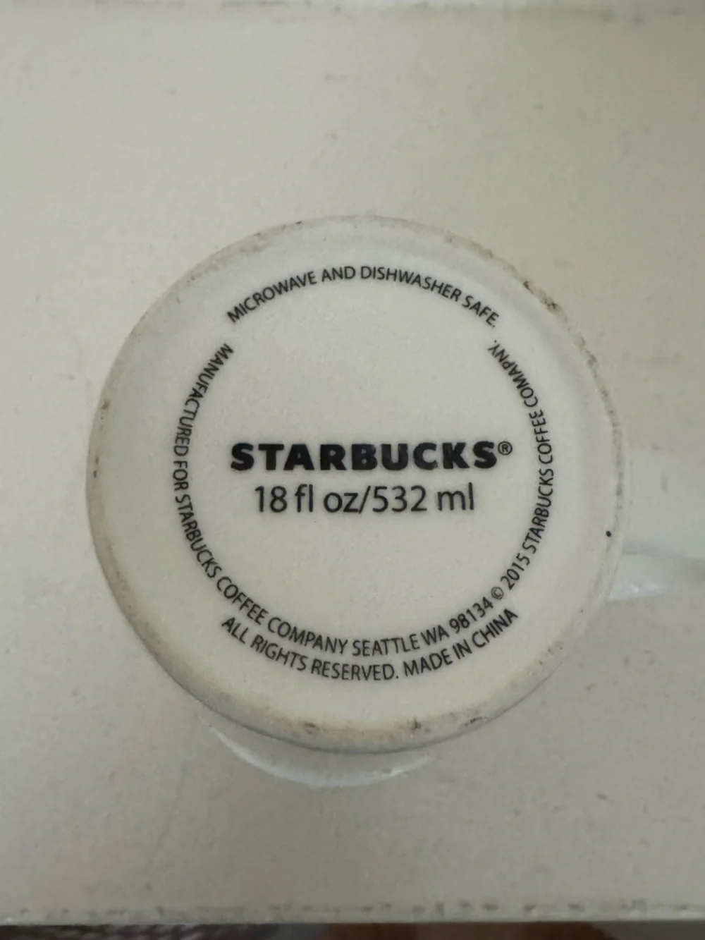 Starbucks White Ceramic Mug with Green ‎ Logo